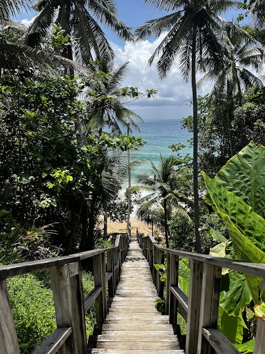 Naithon beach wooden bridge