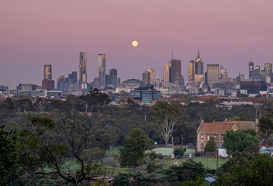 Melbourne City Sunset View