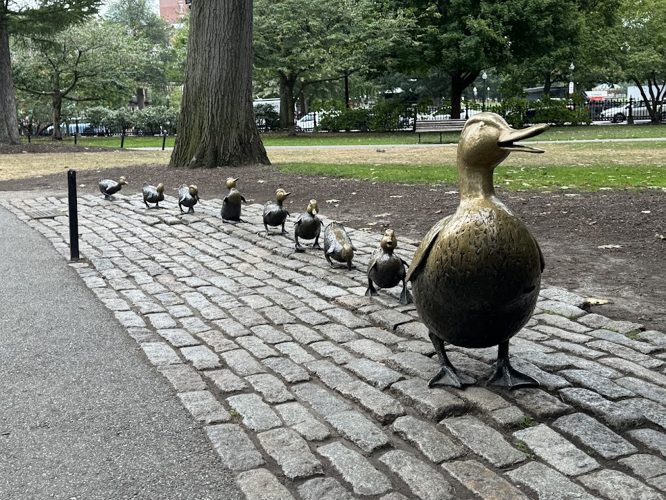 Make Way for Ducklings Sculpture by Nancy Schön